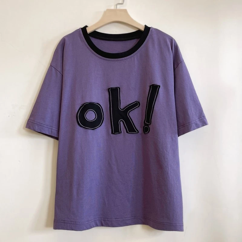 中年妈妈装年轻气质显白遮肉宽松舒适夏季棉T恤2025新款YX105251