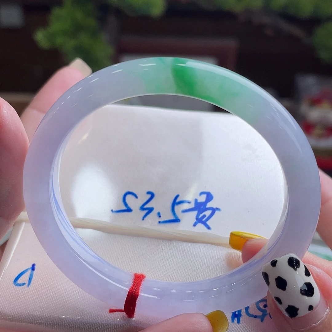 未镶嵌手镯翡翠53.5贵妃 纯彩