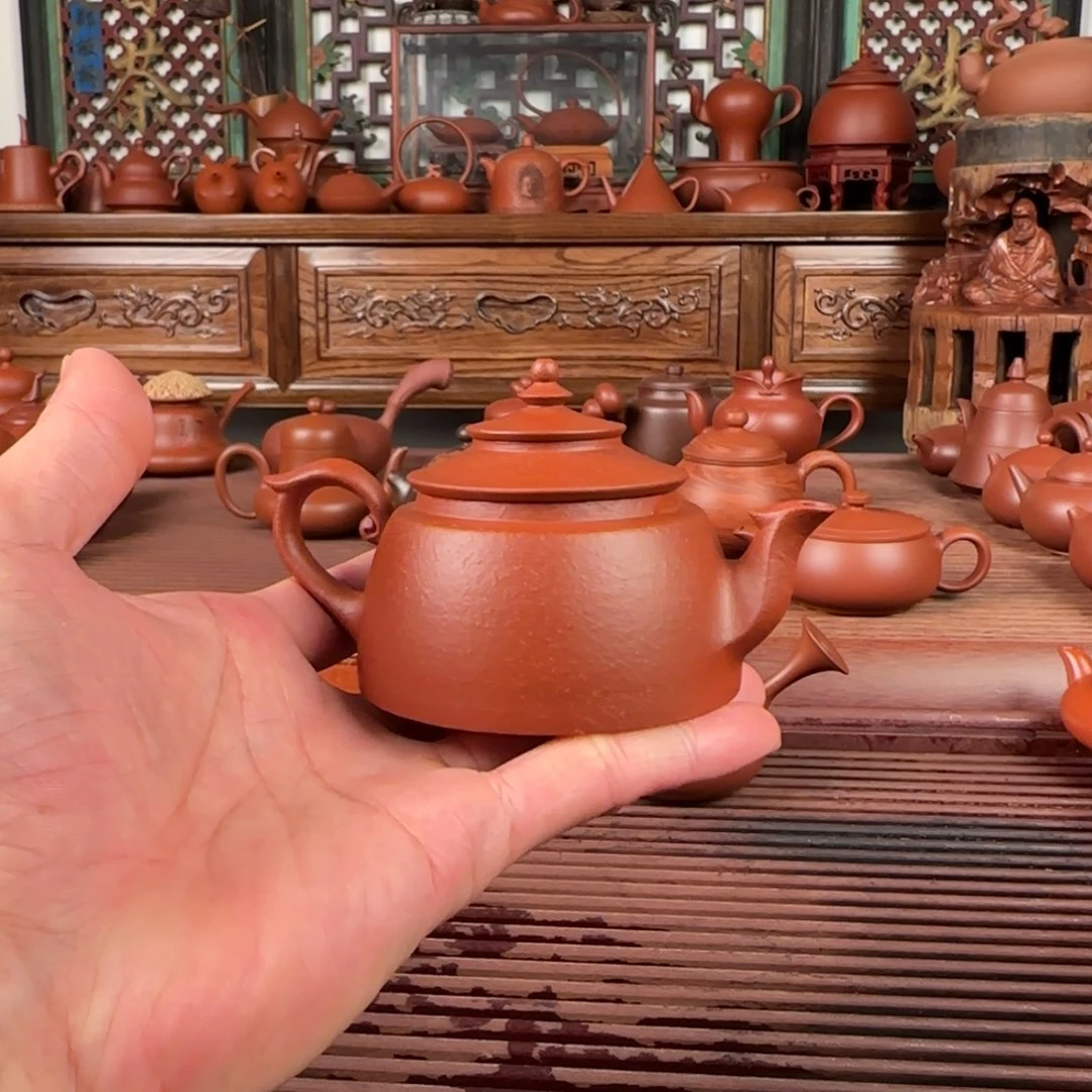 茶壶朱泥潮州手拉壶