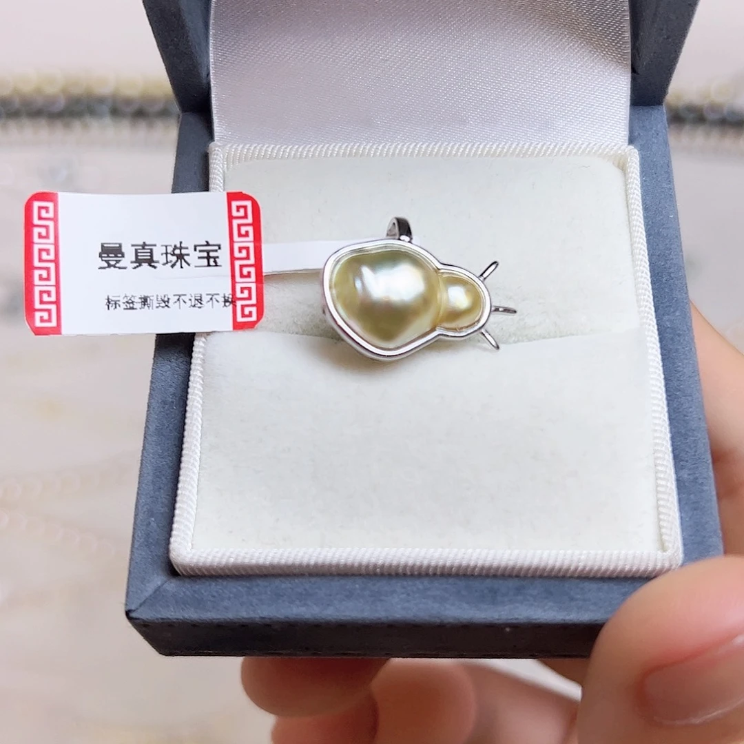 海水珍珠颈饰银S925镶嵌悟*…