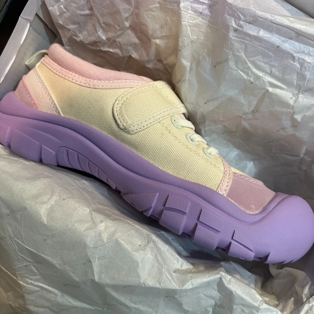 【35-40码】帆布鞋女2024新款百搭魔术贴甜美可爱厚底玛丽珍鞋 8975