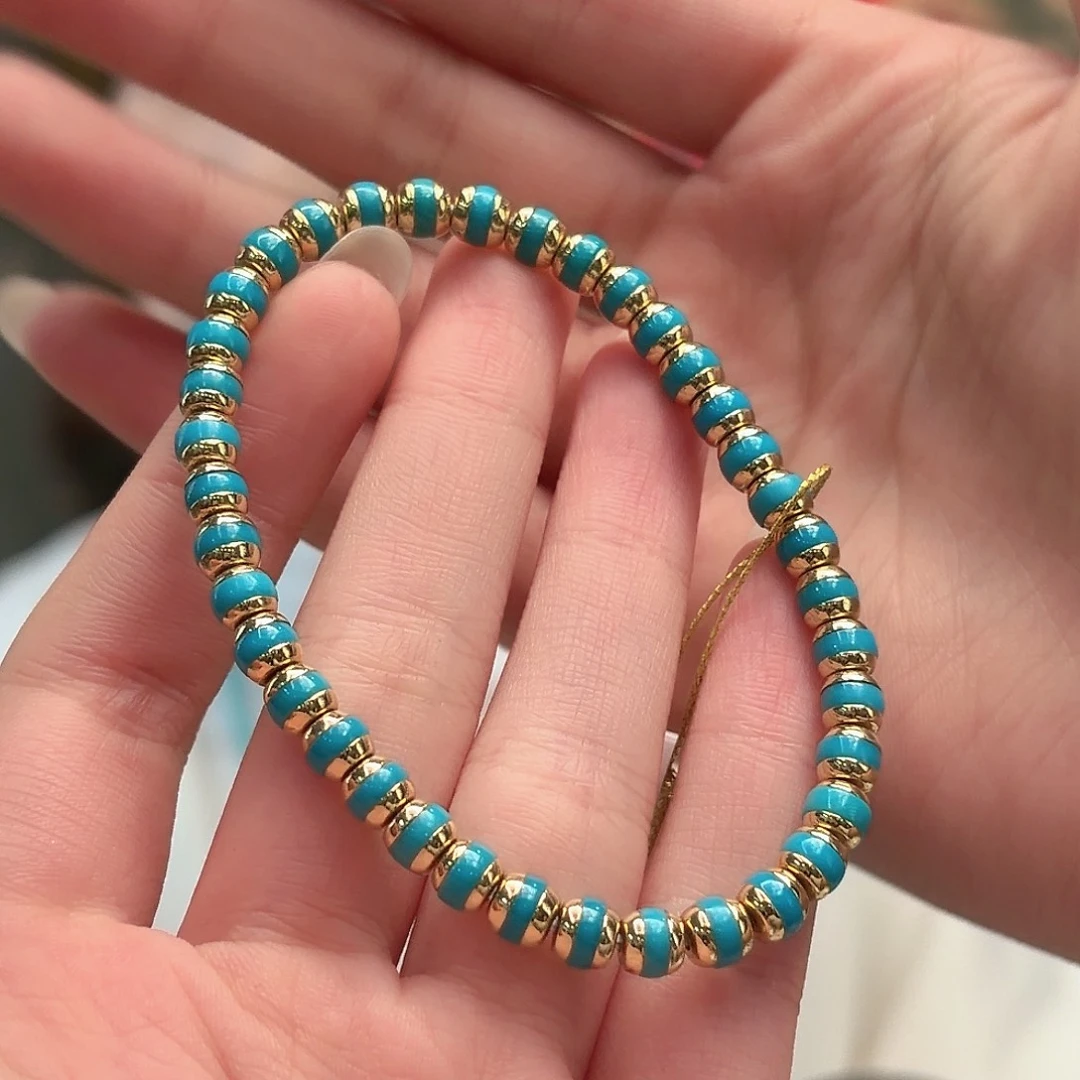 绿松石18K金镶嵌颈饰