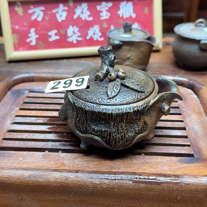 纯手工制作粗陶茶具