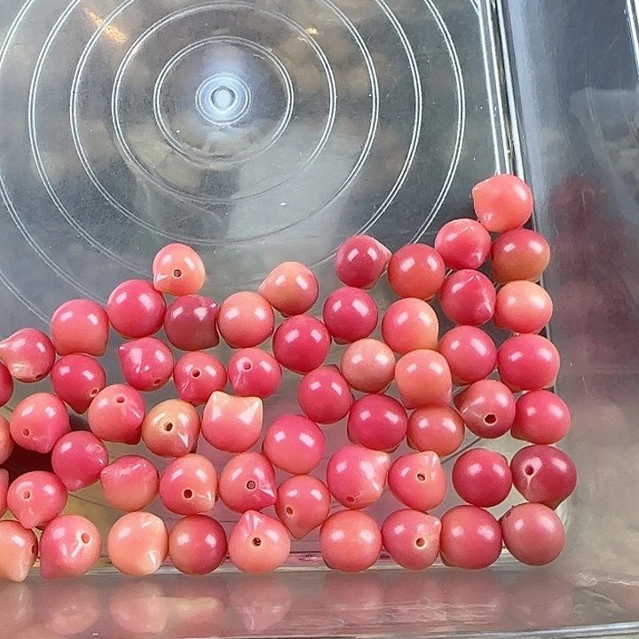 菩提根/象牙果吊坠卡12蜜桃粉猫头20颗