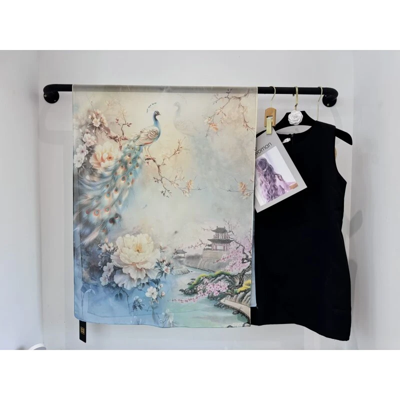 Q23 雀羽雅韵 围巾长巾 180*70左右