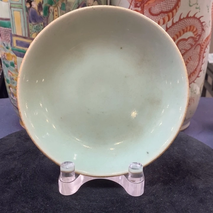 盘12769瓷器—豆青釉盘