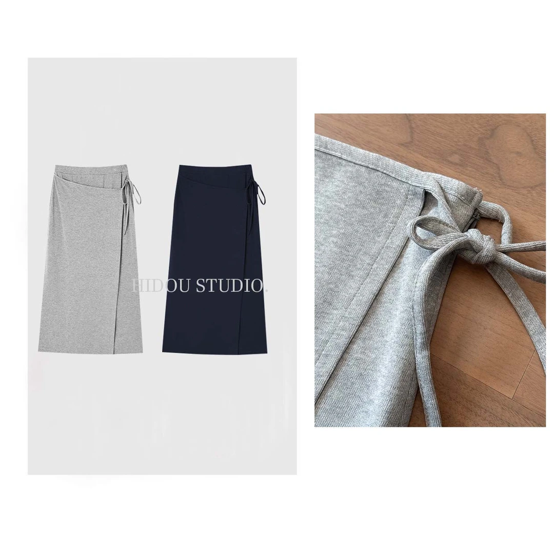 【痘痘私服】| 气质松弛感收腰绑带半身裙