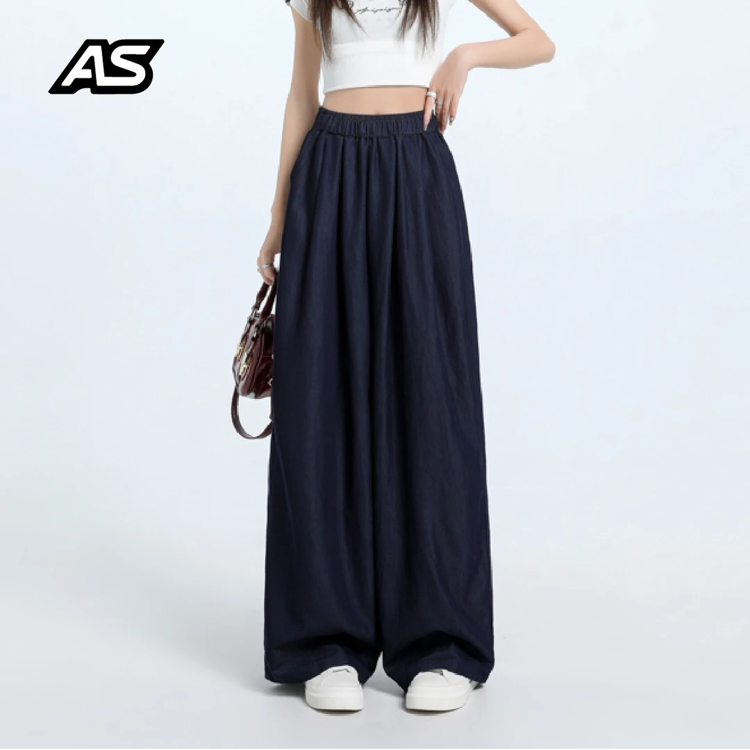 AS|【原创高质】凉感高级垂感阔腿裤冰感小个子山本裤女薄休闲宽松