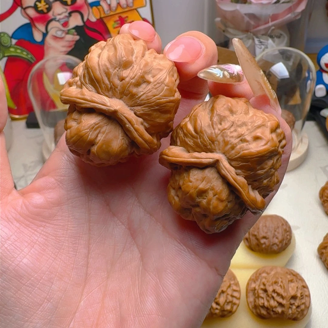 核桃把件蛤蟆头异型佛肚