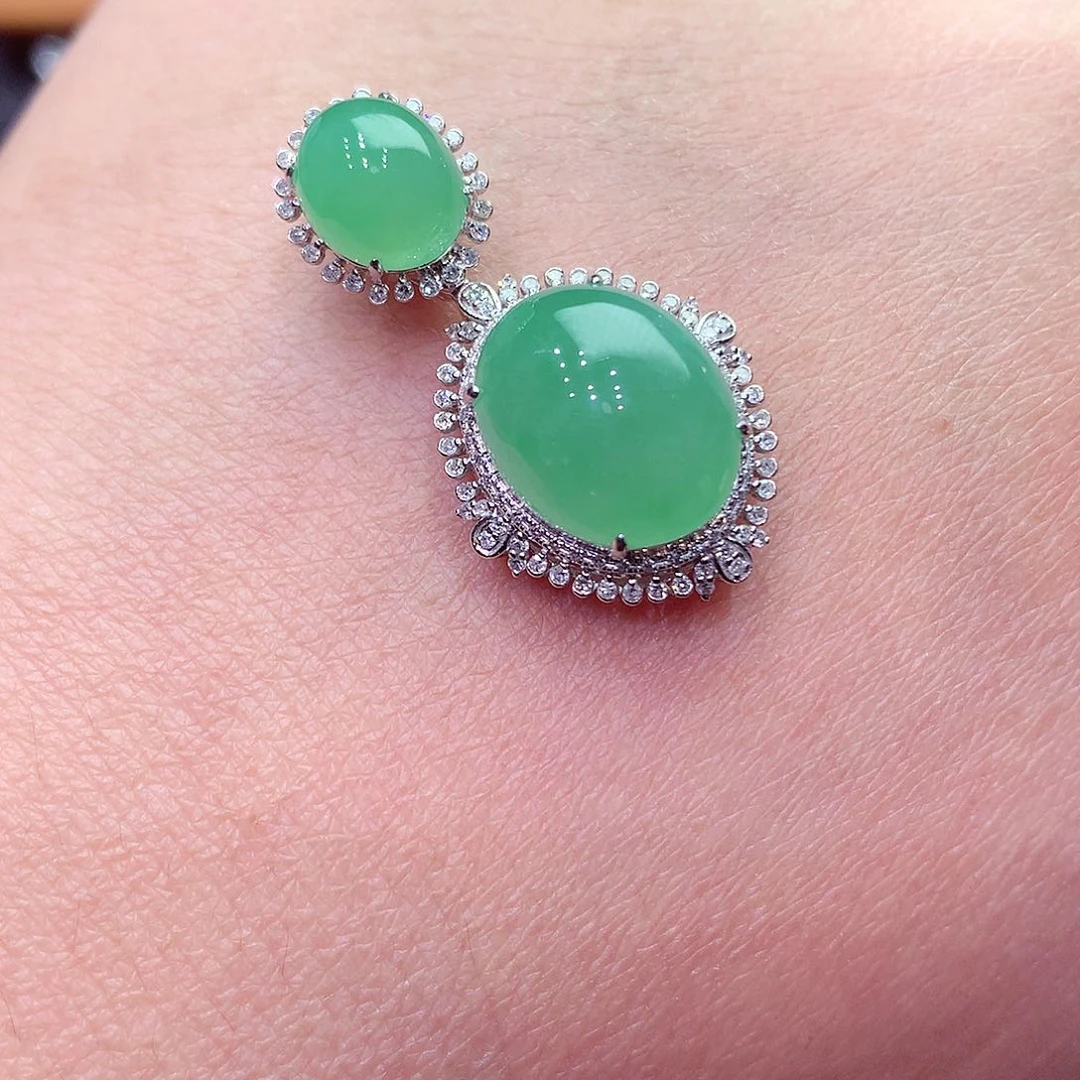 翡翠颈饰18K金镶嵌纯天然