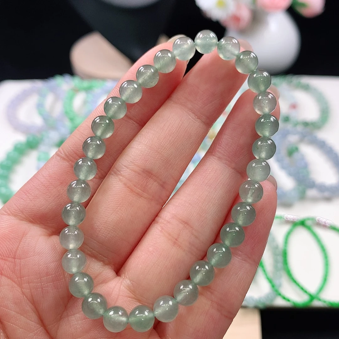 翡翠未镶嵌手链5.9mm