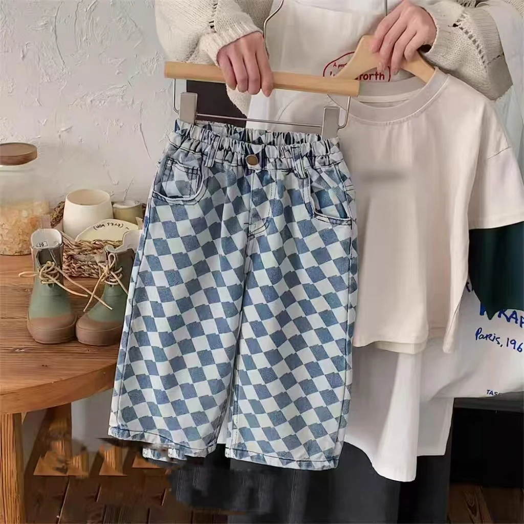 675格子牛仔裤（以直播衣服为准）婴幼儿衣服