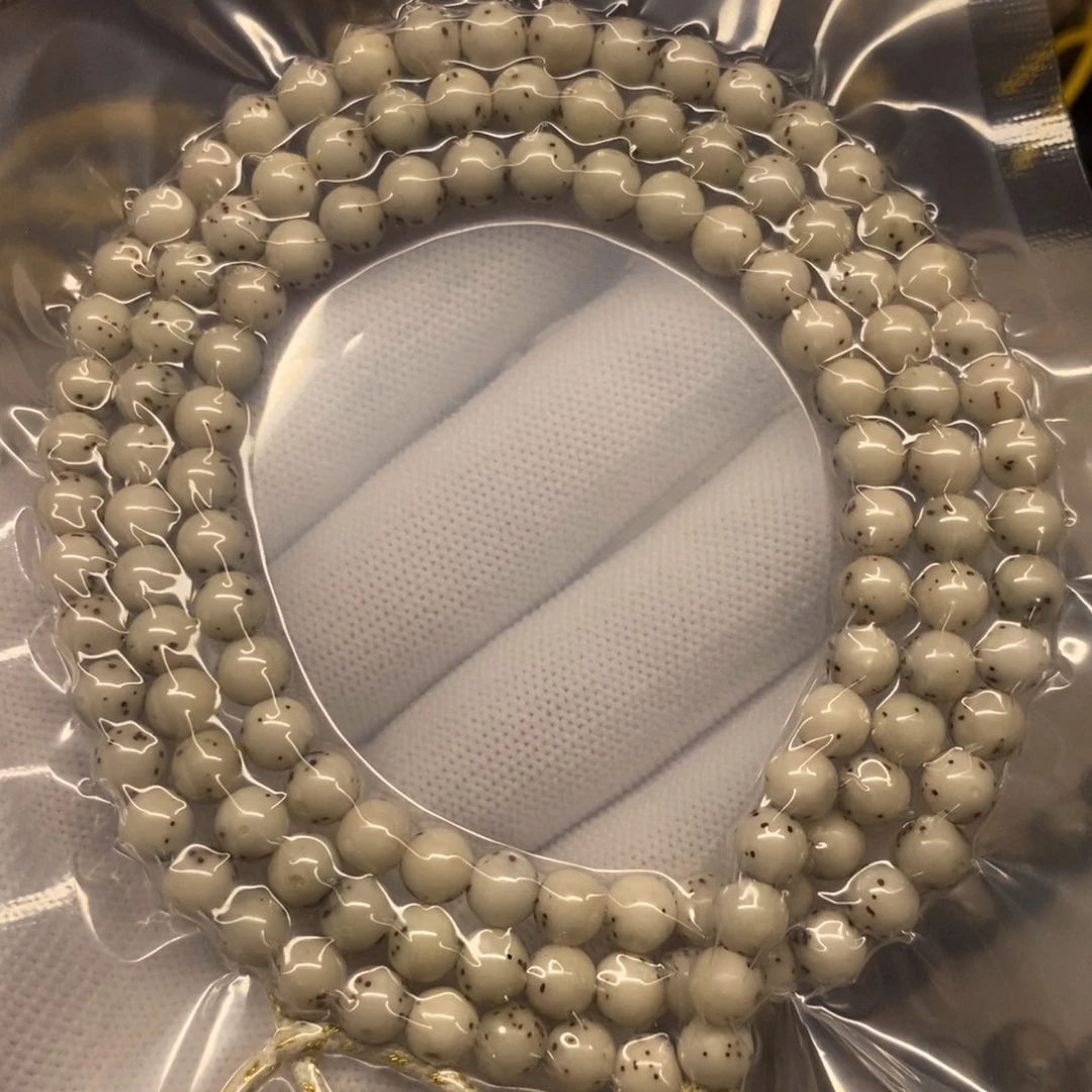 星月菩提手串瓷白6圆