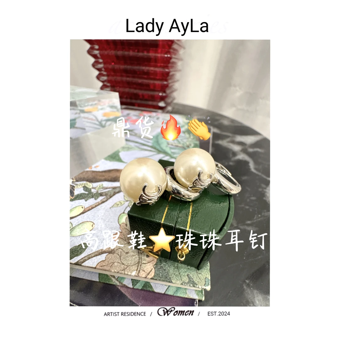 铜合金仿珍珠耳饰 凯旋门珠珠轻奢时尚耳钉AL1228