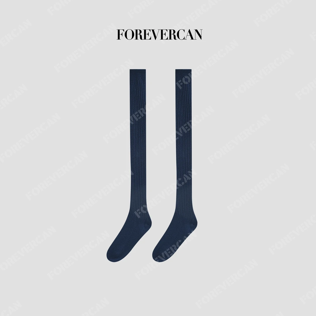 FOREVERCAN【新品彩蛋】蓝色长筒袜袜子 WZ27279