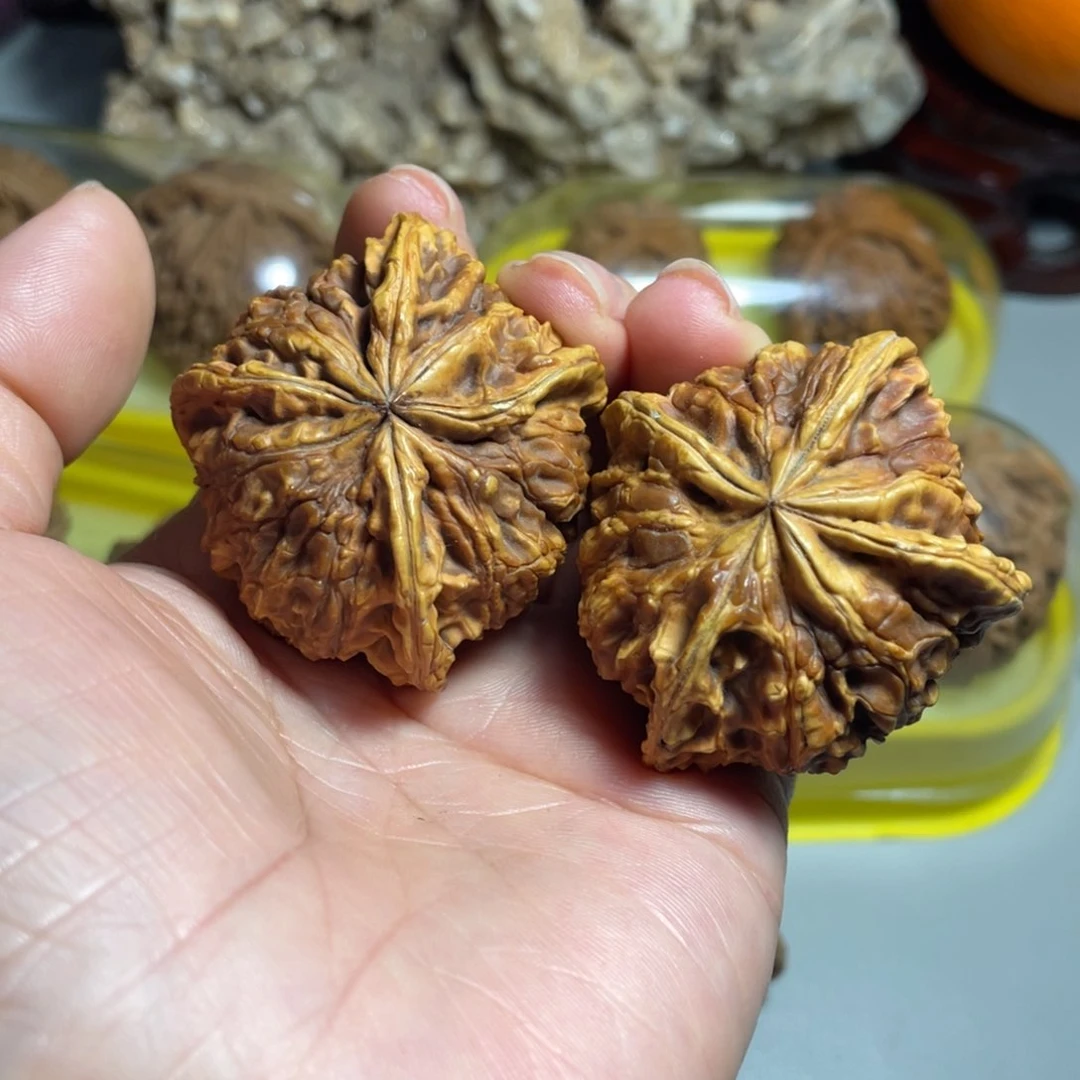 核桃手串/手链精品雨花石七彩石四楞