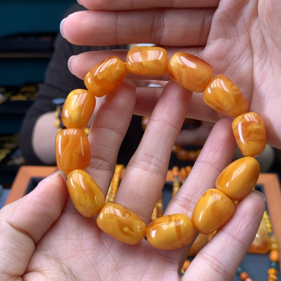 蜜蜡未镶嵌手串天然