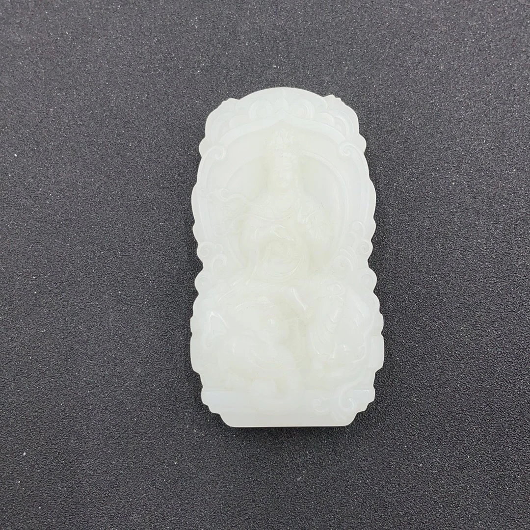 BY0204FWJB311 和田玉普贤菩萨挂件