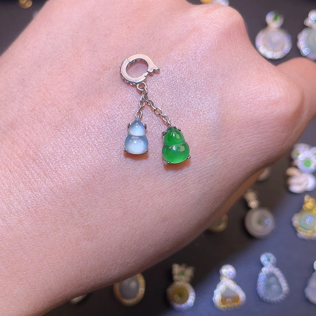 翡翠银S925镶嵌吊坠(不含链)