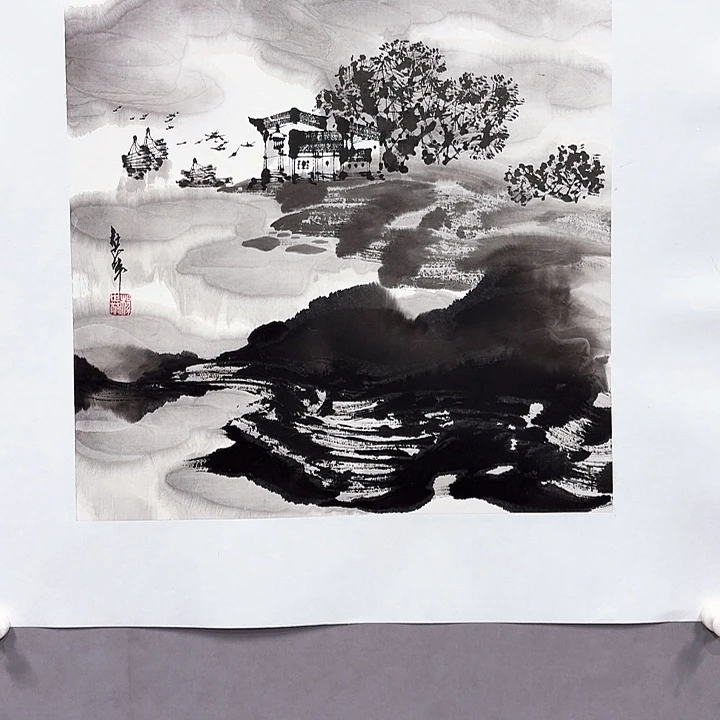 国画亲笔手绘放心去藏