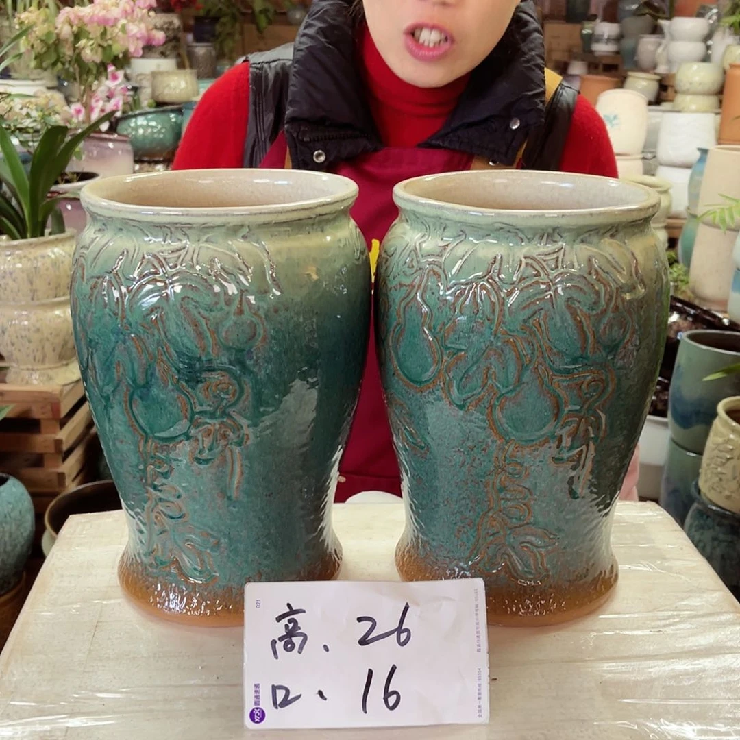 紫砂花盆高度26口径16