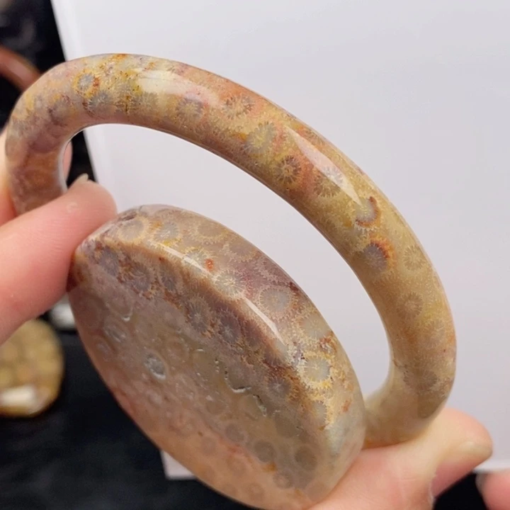 未镶嵌手镯(圆镯)硅化玉