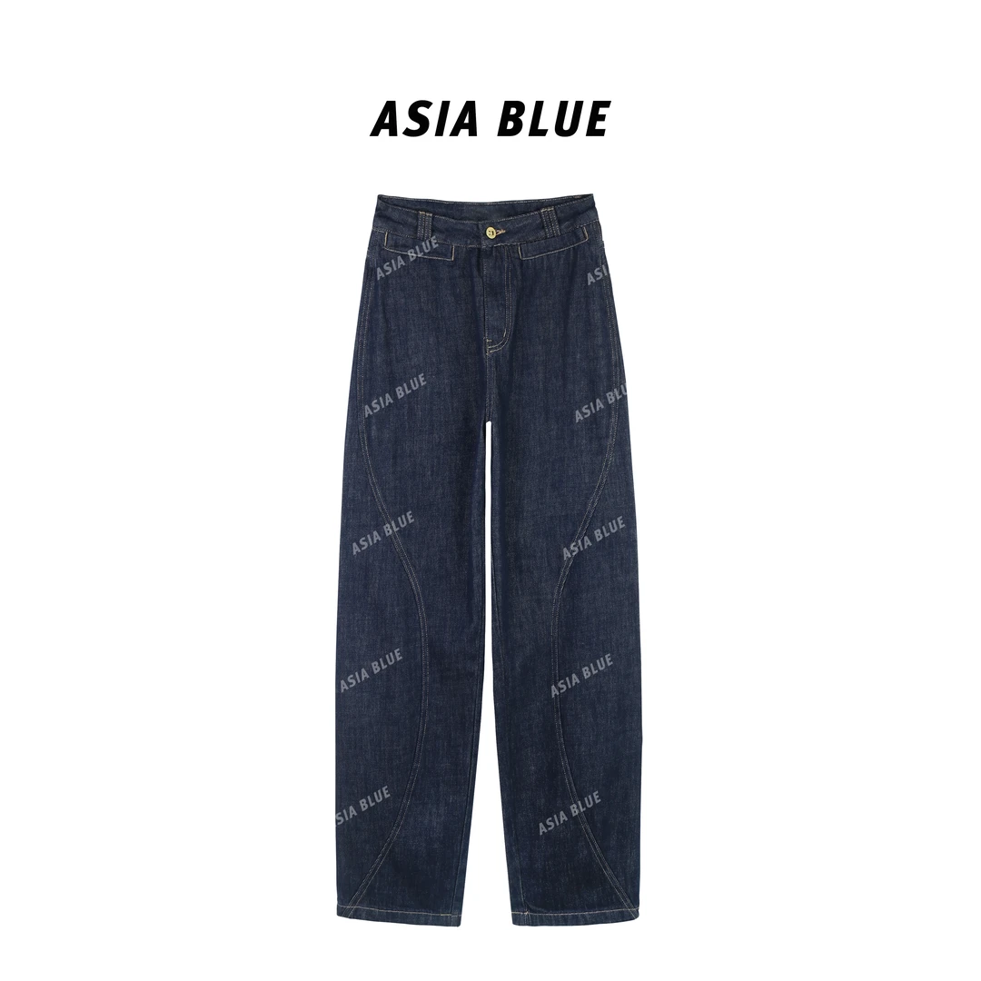 【ASIA BLUE】· S线 · 2025春季美式复古明线弯刀直筒牛仔裤DW3003