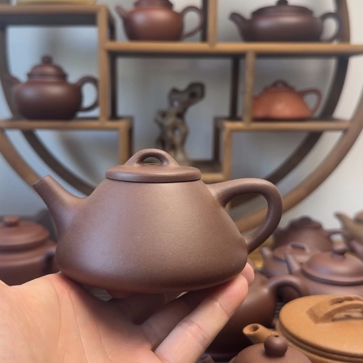 茶壶紫砂子冶石瓢200cc台西嫩底槽清