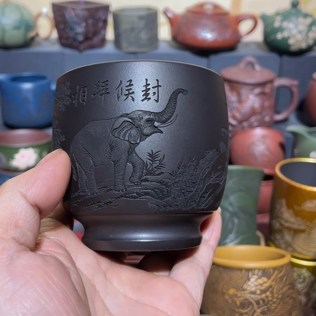 原矿紫砂手工主人杯