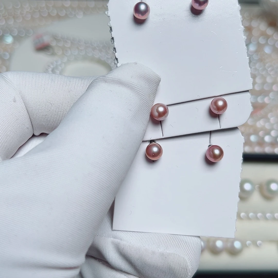 手绳银S925镶嵌淡水珍珠