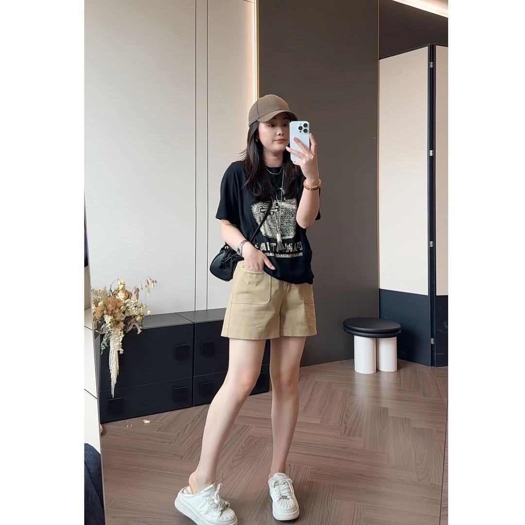 SANMI/叁米  【街头涂鸦】宽松版正肩短袖T恤 5291