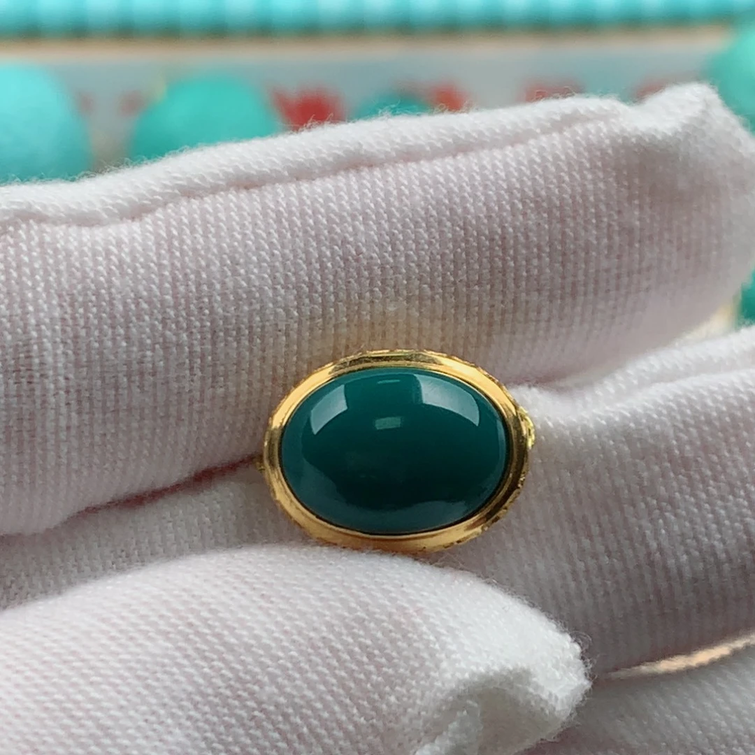 绿松石18K金镶嵌发饰