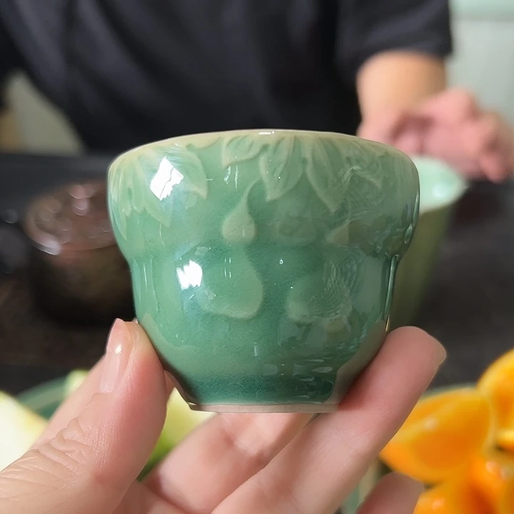 龙泉云间青瓷小米茶器