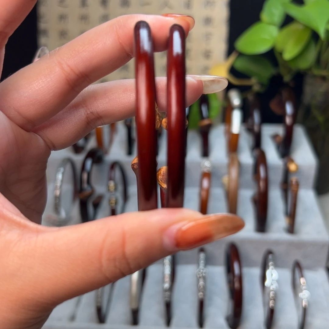 兜***生手串/手链藤类鸡血藤手镯2只5.5mm