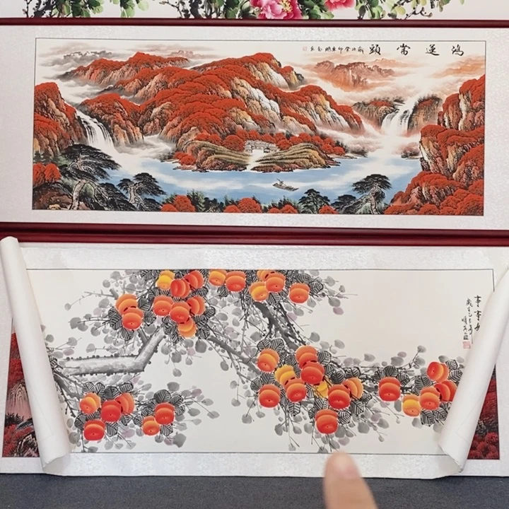 国画215-85尺寸带框包邮送到家