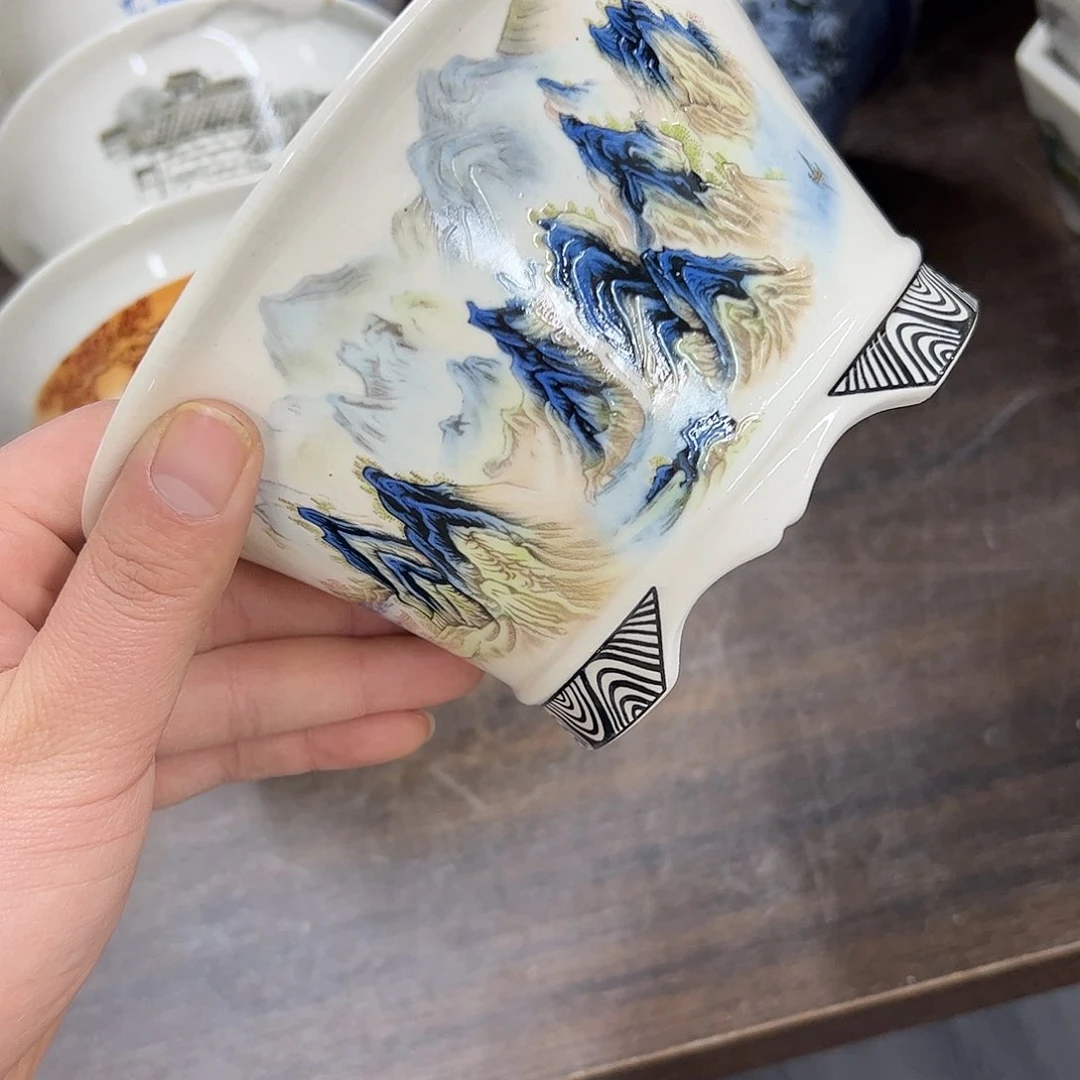 紫砂花盆只***€066号瑕疵15:8cm里面小裂纹介意勿拍