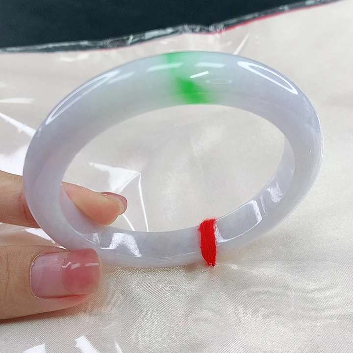 翡翠未镶嵌手镯圈54，04062