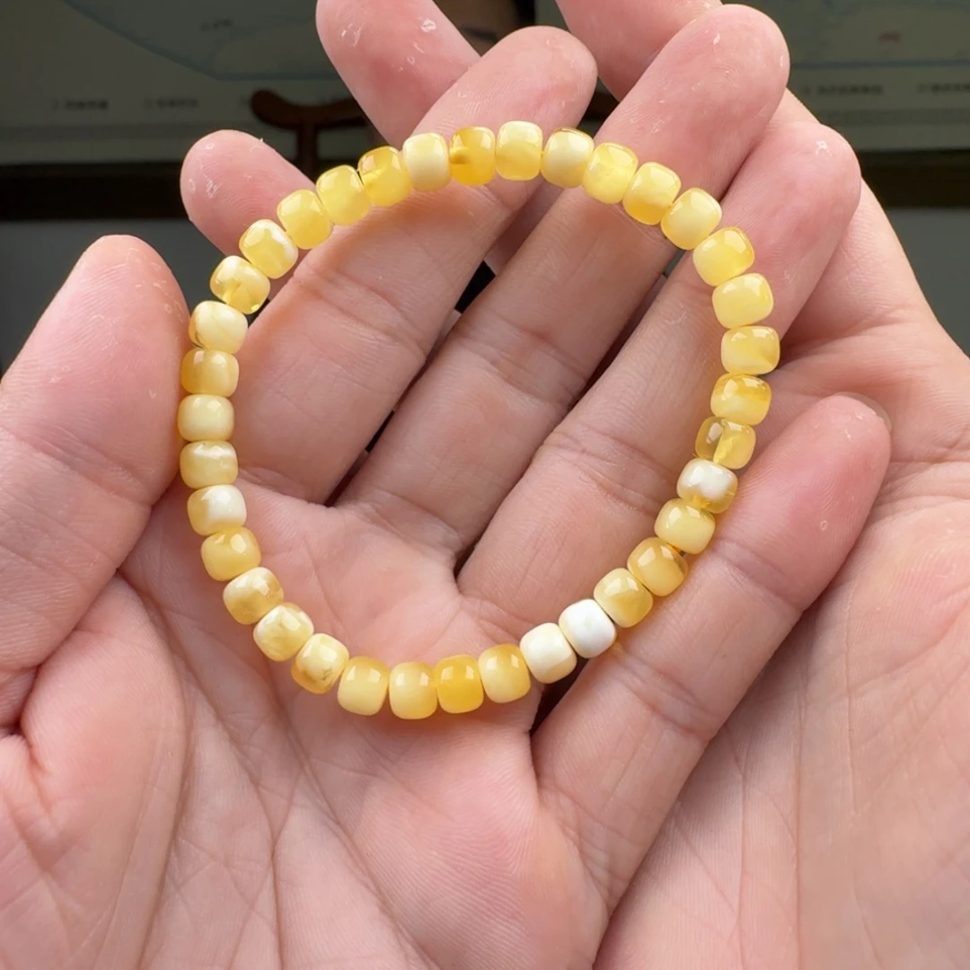 琥珀未镶嵌手链蜜蜡手串