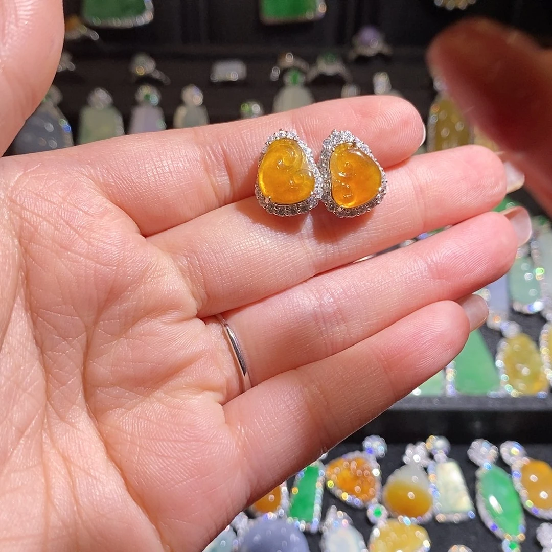 颈饰银S925镶嵌翡翠天然翡翠