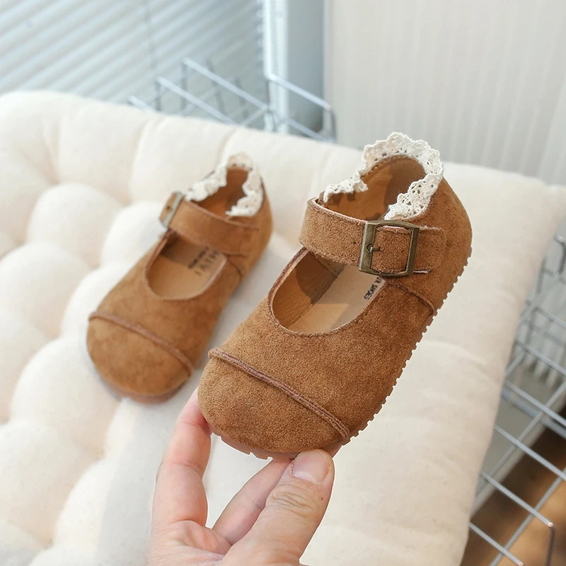 ABC女童皮鞋2025春秋儿童鞋子小女孩公主鞋勃肯鞋宝宝豆豆鞋单鞋