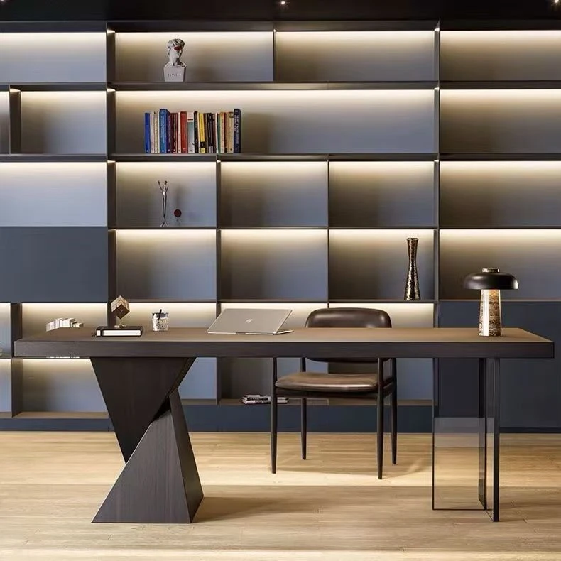 【18656人收藏】客厅实木轻奢书桌家用现代办公桌写字台长条桌子