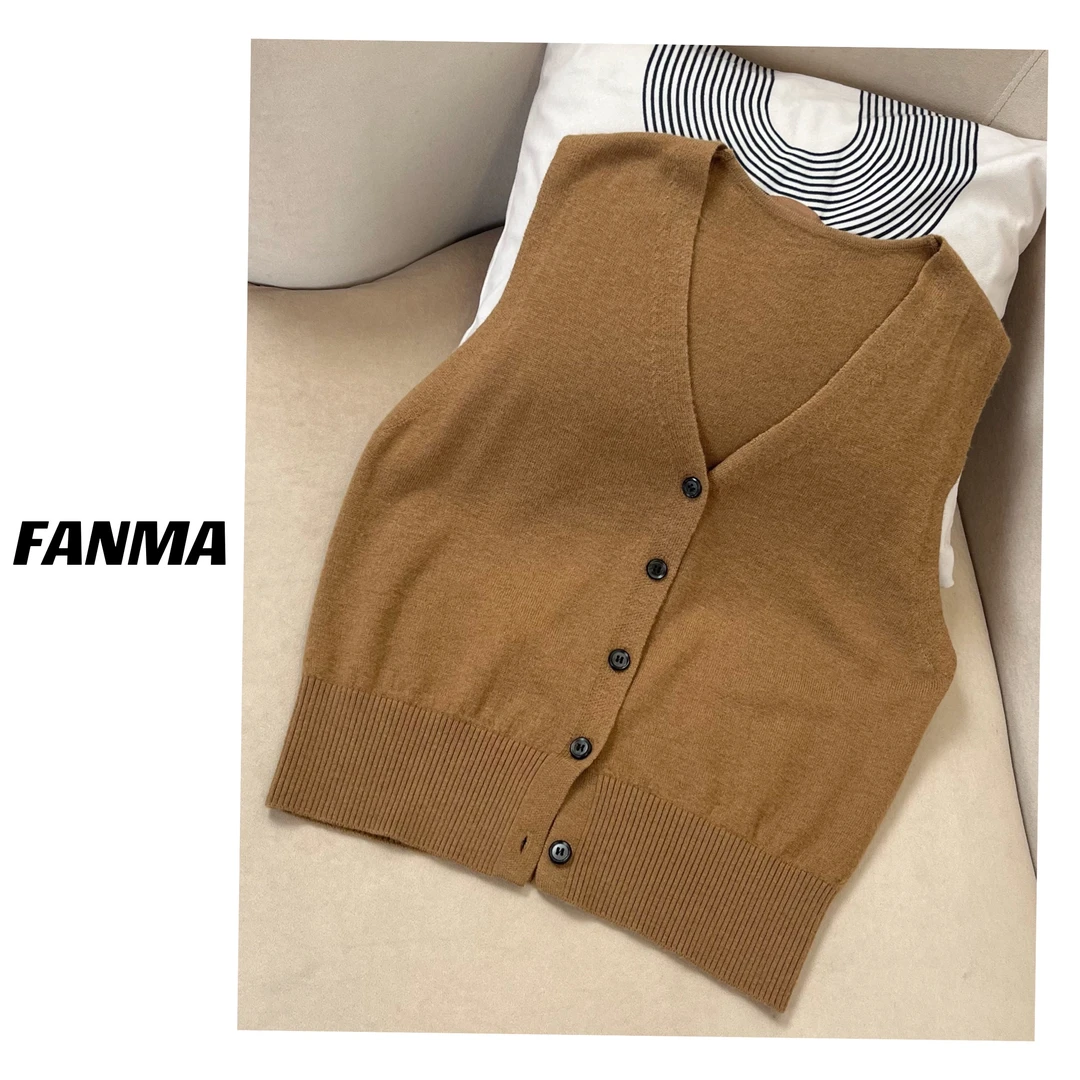 #纯羊毛衫# 设计感羊毛背心 时尚休闲羊毛针织衫 F200-BN923