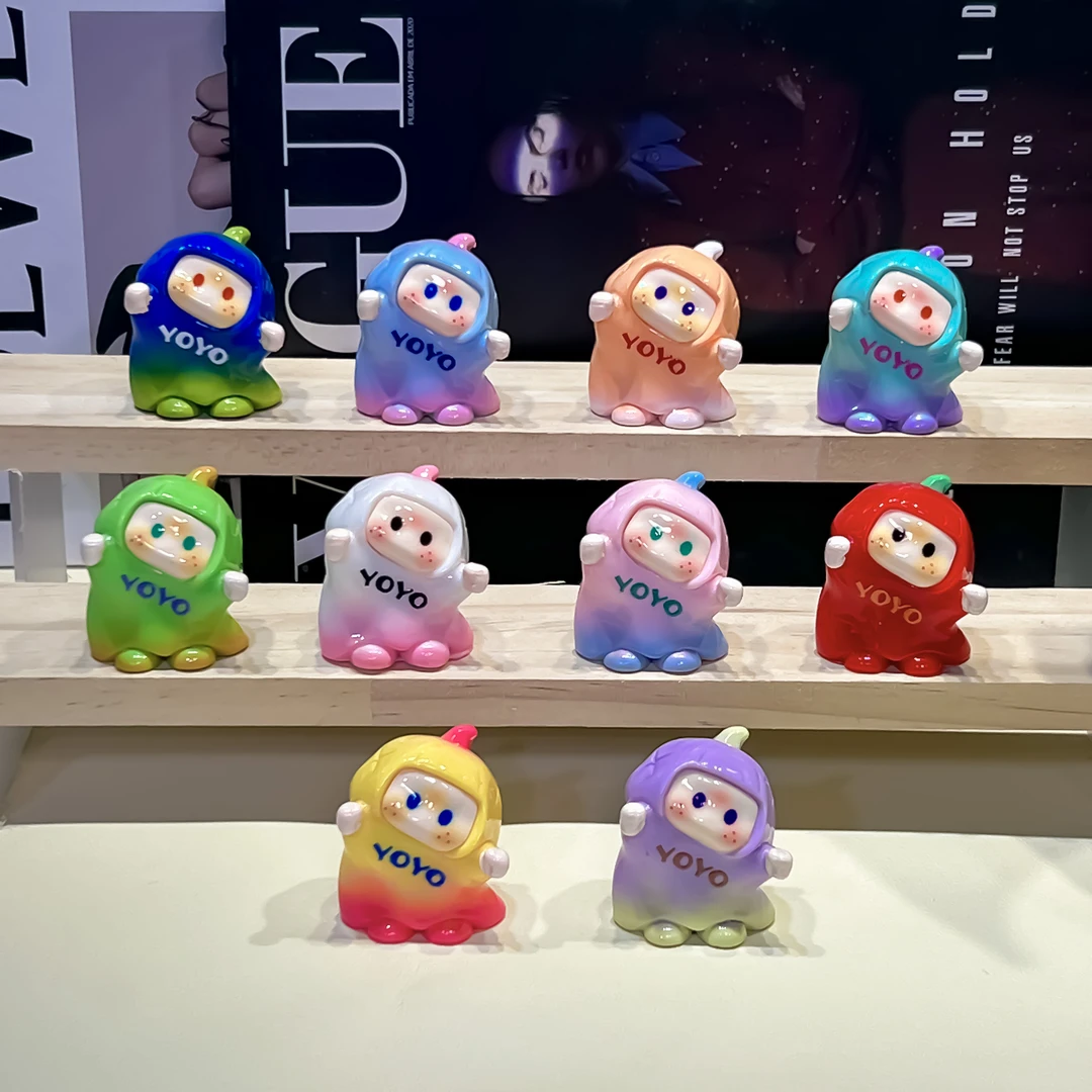 【新款yoyo酱】亮面渐变树脂萌粒diy桌面饰品摆件盲袋代拆