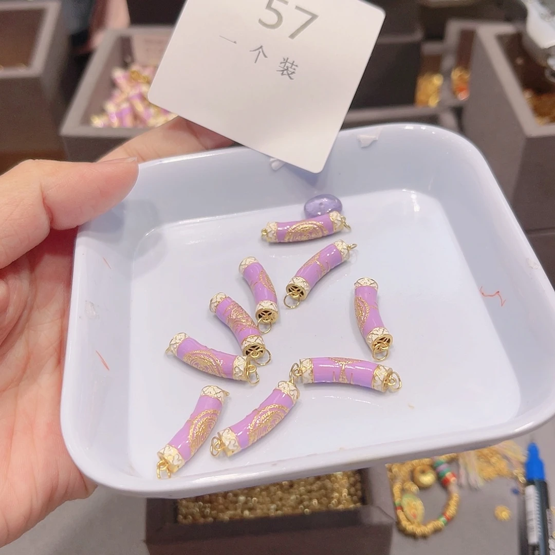 水晶珠宝半成品银S925镀金镶嵌57