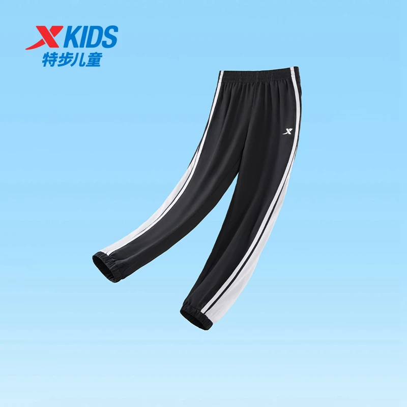 特步儿童春季薄款休闲裤大童时尚百搭户外速干运动裤676226669083
