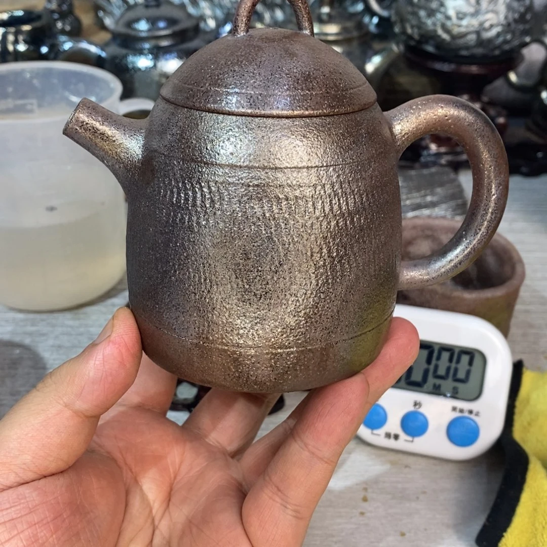 悠***蓝云南建水紫陶柴烧壶