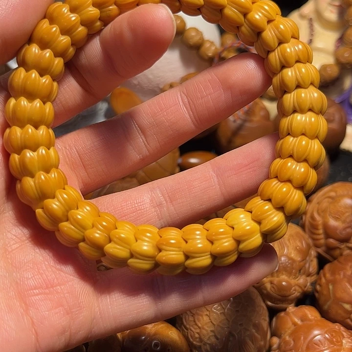 橄榄核手串/手链猴头莲花微瑕