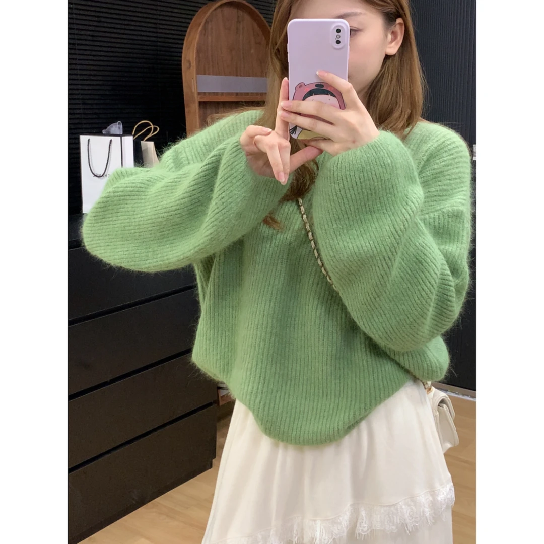 一颗晏 韩版软糯糯温柔风氛围感毛衣