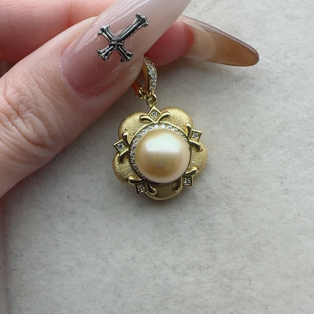 吊坠45海水珍珠银S925镶嵌