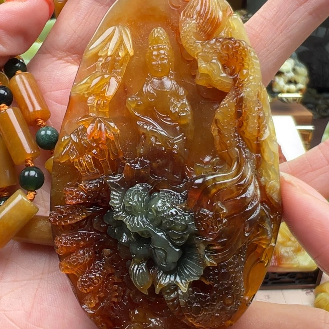 岫玉未镶嵌挂件挂件